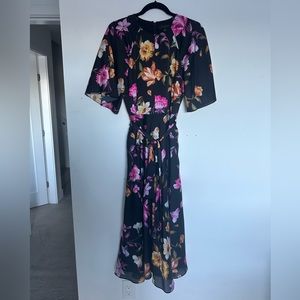 Ted Baker size 3/US 8 long floral dress.